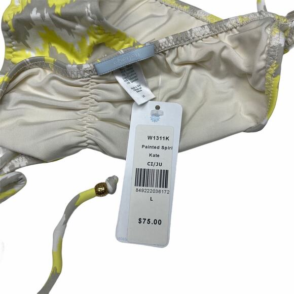 Eberjey Painted Spirit Kate Bikini Bottom Citrus L - Picture 8 of 11